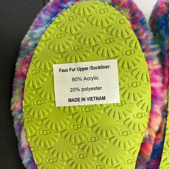 Ugg Fluff Yeah Pixelate 1125007K Youth Slides Size Y-6 Slipper Benefits Charity - Picture 14 of 14